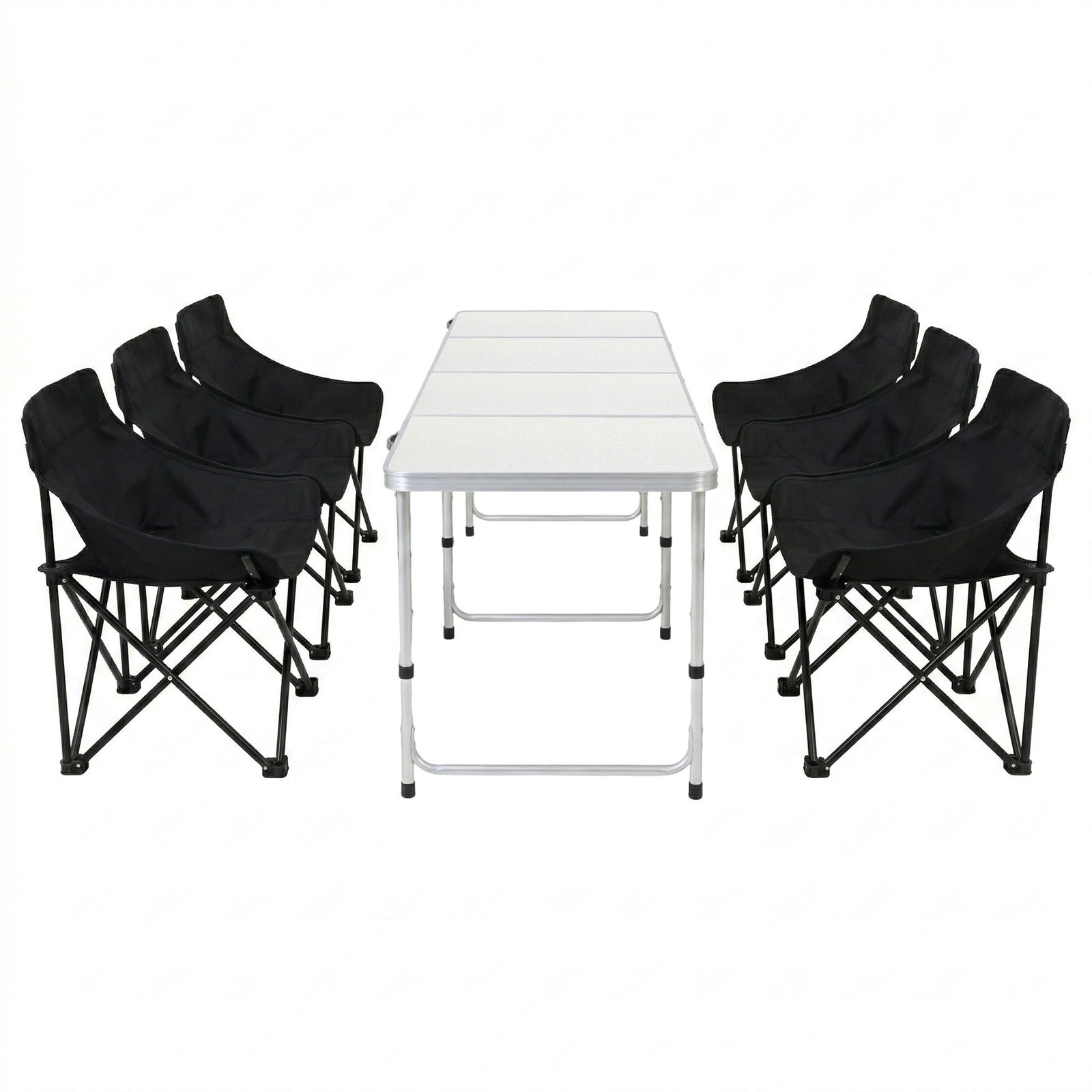 7pc Camping Table Chair Set Outdoor Folding Aluminium Portable Picnic