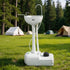 Portable Handwash Stand – Foot Pump, 19L Tank, Wheels, Soap & Towel Holder