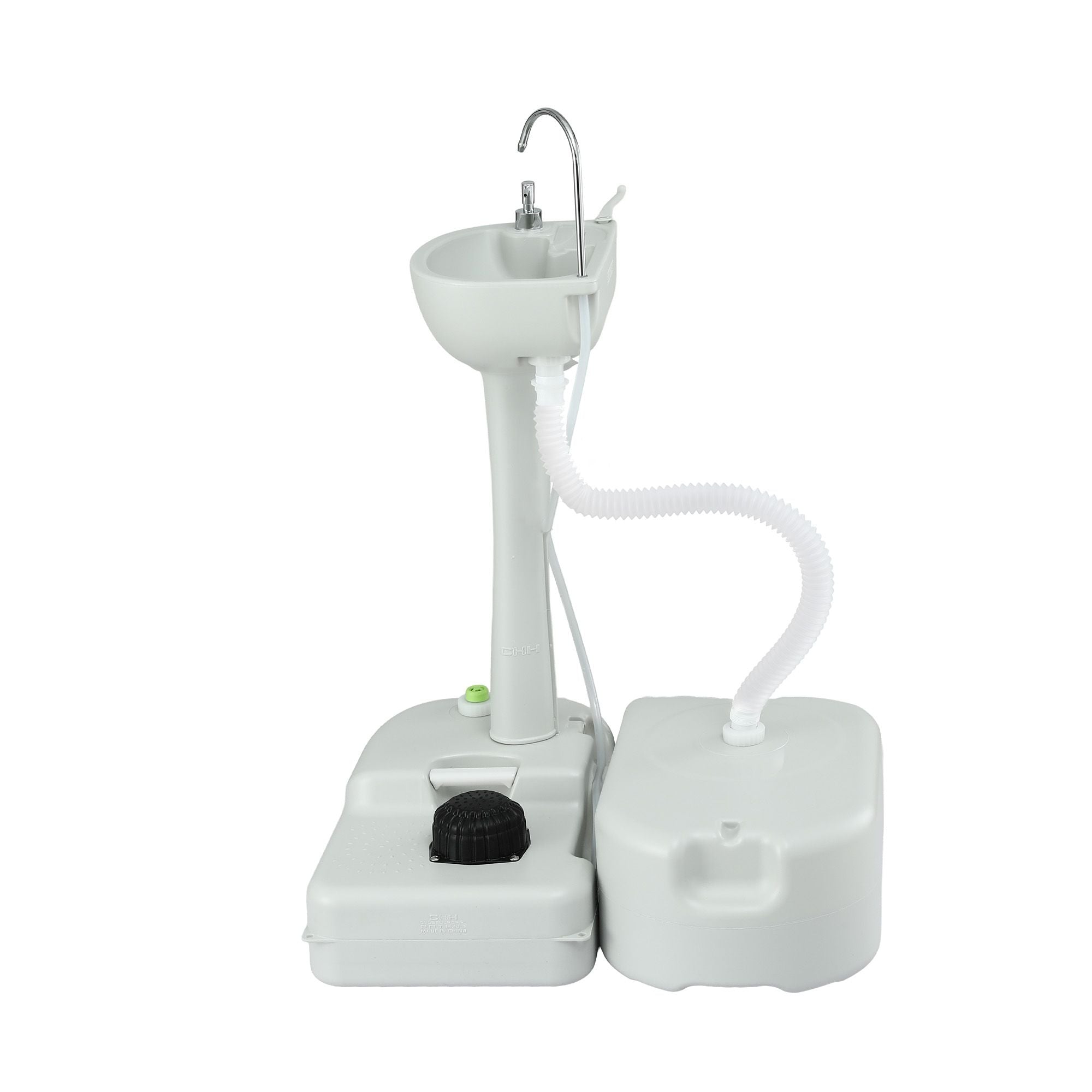 Portable Sink Wash Basin – 43L, Foot Pump, Waste Tank, Wheels, Soap & Towel Holder