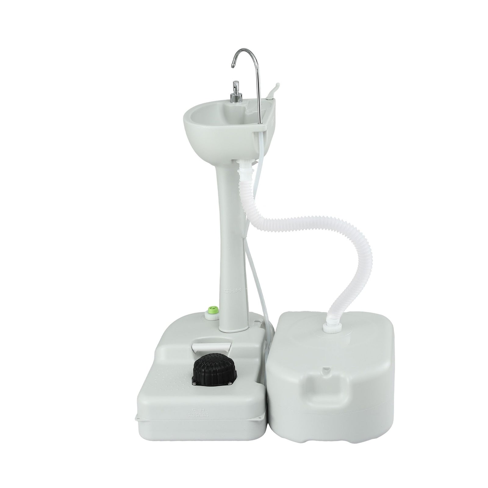 Portable Sink Wash Basin – 43L, Foot Pump, Waste Tank, Wheels, Soap & Towel Holder
