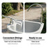 Portable Sink Wash Basin – 43L, Foot Pump, Waste Tank, Wheels, Soap & Towel Holder