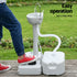 Portable Sink Wash Basin – 43L, Foot Pump, Waste Tank, Wheels, Soap & Towel Holder
