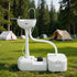 Portable Sink Wash Basin – 43L, Foot Pump, Waste Tank, Wheels, Soap & Towel Holder
