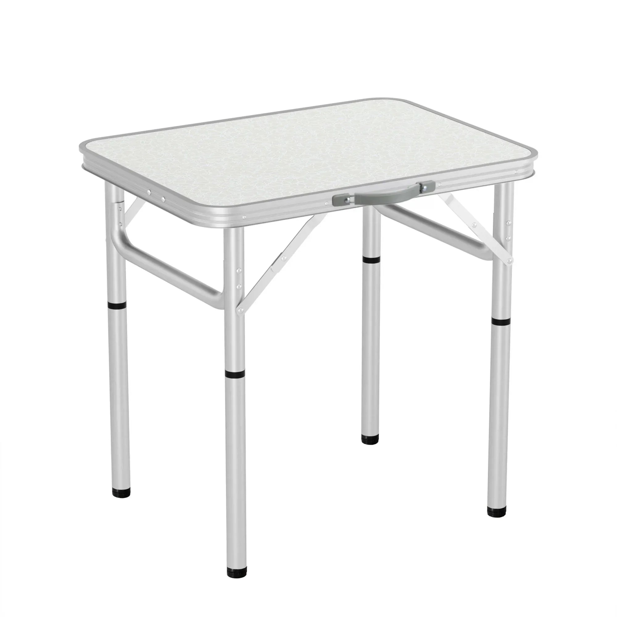 Folding Camping Table 60cm – Aluminium Portable Adjustable Height Outdoor
