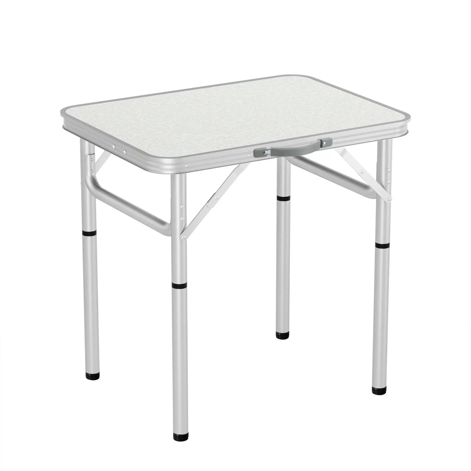 Folding Camping Table 60cm – Aluminium Portable Adjustable Height Outdoor