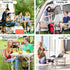 Folding Camping Table 60cm – Aluminium Portable Adjustable Height Outdoor