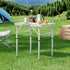 Folding Camping Table 60cm – Aluminium Portable Adjustable Height Outdoor