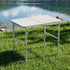 Folding Camping Table – 90cm Aluminium, Adjustable Height, Portable, 30kg Load