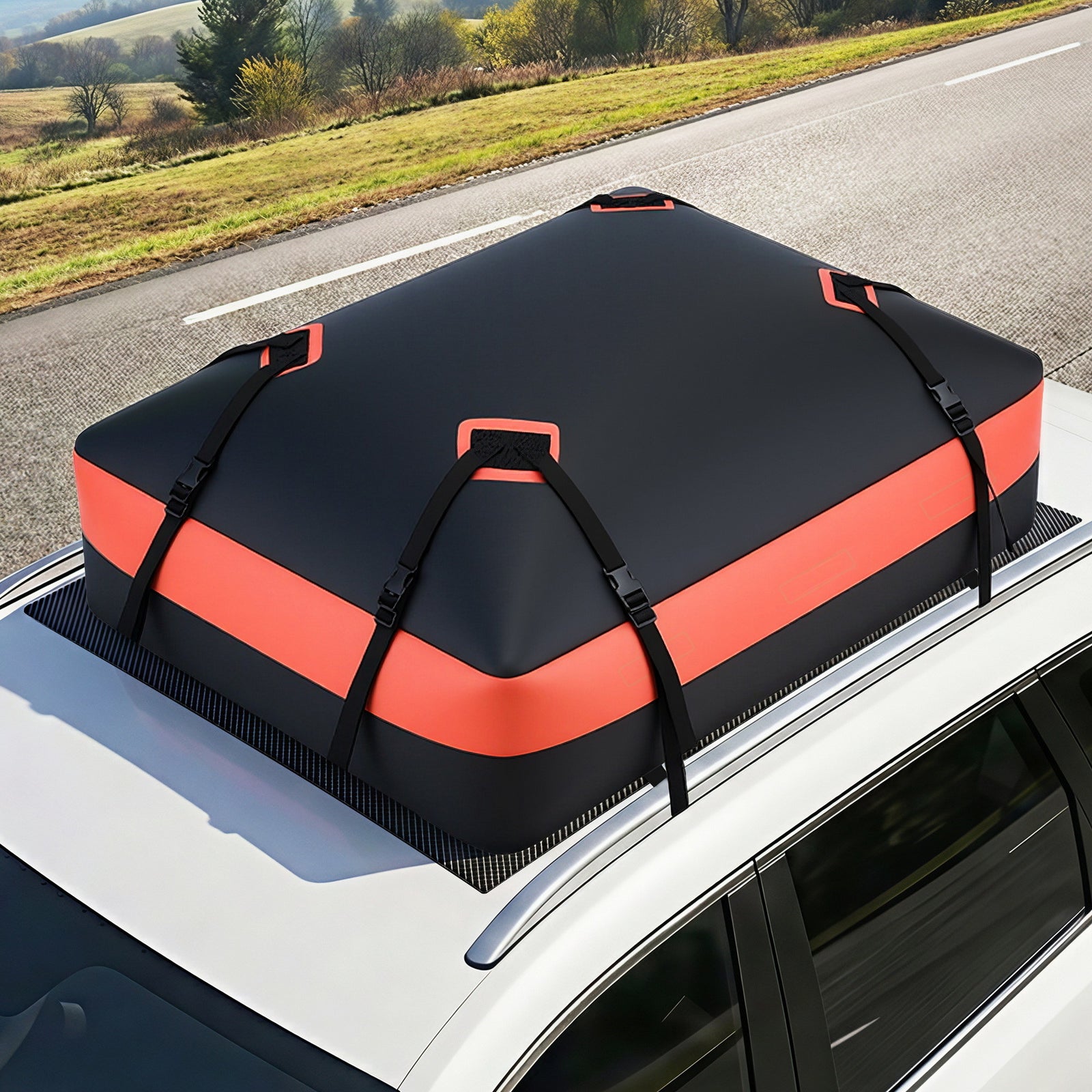 Roof Top Cargo Bag Waterproof Car Luggage Carrier 15 Cubic Ft Universal