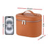 Embellir Makeup Case with Removable Dividers, PU Travel Cosmetic Organiser Brown