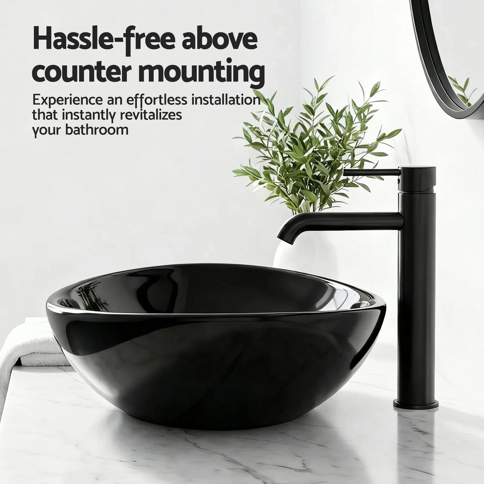 Bathroom Basin Ceramic Vanity Sink Hand Wash Bowl 41x34cm
