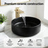 Bathroom Basin Ceramic Vanity Sink Vessel Bowl Wash Matte Black Round Countertop