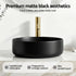 Bathroom Basin Ceramic Vanity Sink Vessel Bowl Wash Matte Black Round Countertop