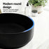Bathroom Basin Ceramic Vanity Sink Vessel Bowl Wash Matte Black Round Countertop
