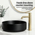 Bathroom Basin Ceramic Vanity Sink Vessel Bowl Wash Matte Black Round Countertop