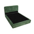 Double Compressed Bed Frame with Headboard Chenille Green