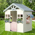 Mazam Kids Wooden Cubby House, Outdoor Playhouse with Windows & Magnetic Door