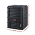 Compost Bin 300L Heavy-Duty Black Outdoor Composter with Top Lid Bottom Door