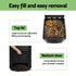 Compost Bin 300L Heavy-Duty Black Outdoor Composter with Top Lid Bottom Door