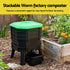 Compost Bin 4-Tray Stackable Worm Farm Composter with Liquid Fertiliser Tap