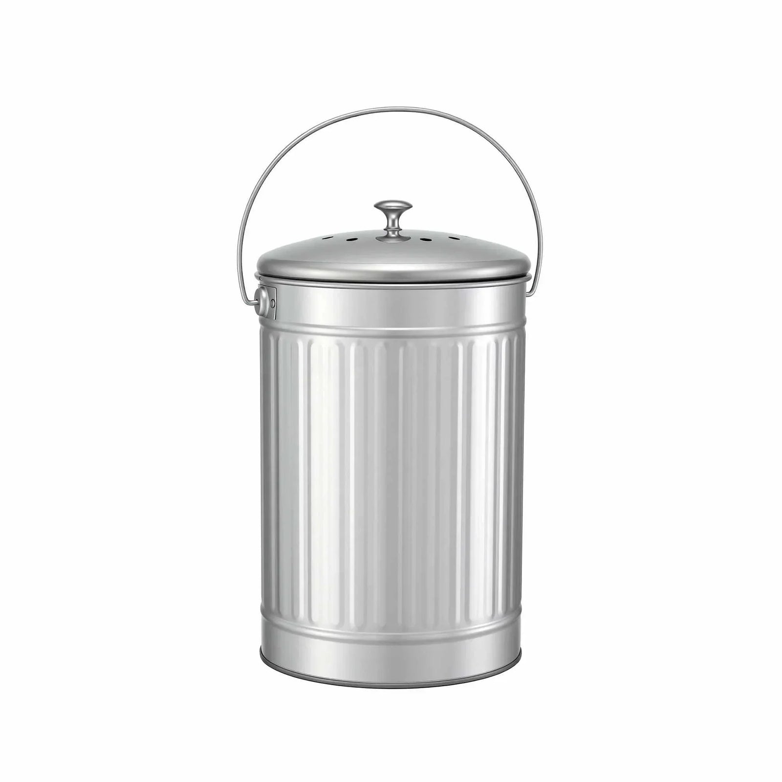 Compost Bin Kitchen Countertop Food Waste Caddy 6L Silver