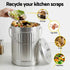 Compost Bin Kitchen Countertop Food Waste Caddy 6L Silver