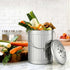 Compost Bin Kitchen Countertop Food Waste Caddy 6L Silver