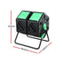 Compost Bin Dual-Chamber 130L Composter Tumbler Rotating Garden Recycle Food Waste