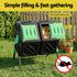 Compost Bin Dual-Chamber 130L Composter Tumbler Rotating Garden Recycle Food Waste
