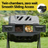 Compost Bin Dual-Chamber 160L Composter Tumbler Rotating Garden Recycle Food Waste