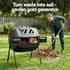 Compost Bin Dual-Chamber 160L Composter Tumbler Rotating Garden Recycle Food Waste