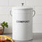 Compost Bin Kitchen Compost Caddy Food Waste Bin Bench White