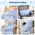 Giselle Cooling Throw Blanket 130x170cm Blue Double Sided Light Summer Throw