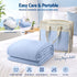 Giselle Cooling Throw Blanket 130x170cm Blue Double Sided Light Summer Throw