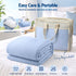 Giselle Cooling Blanket Double 180x210cm Blue Double Sided Light Summer Quilt