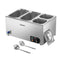 Commercial 4 Pan Bain Marie Food Warmer Stainless Steel Buffet Heater