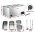 Devanti Commercial Food Warmer Bain Marie 4 Electric Buffet Pans