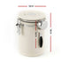 5-Star Chef 1.8L Stainless Steel Coffee Bean Storage Container Coffee Canister