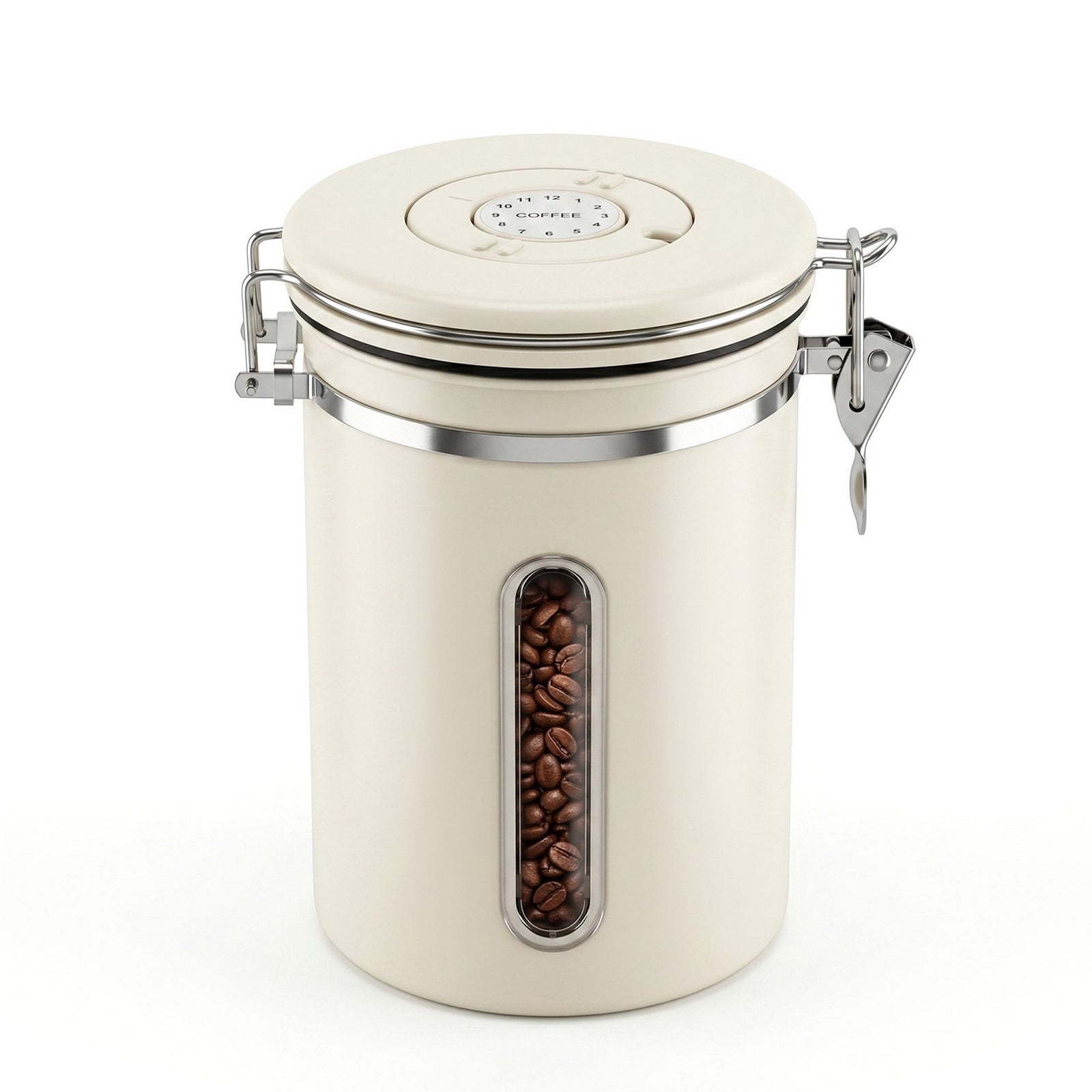 5-Star Chef 1.8L Stainless Steel Coffee Bean Storage Container Coffee Canister