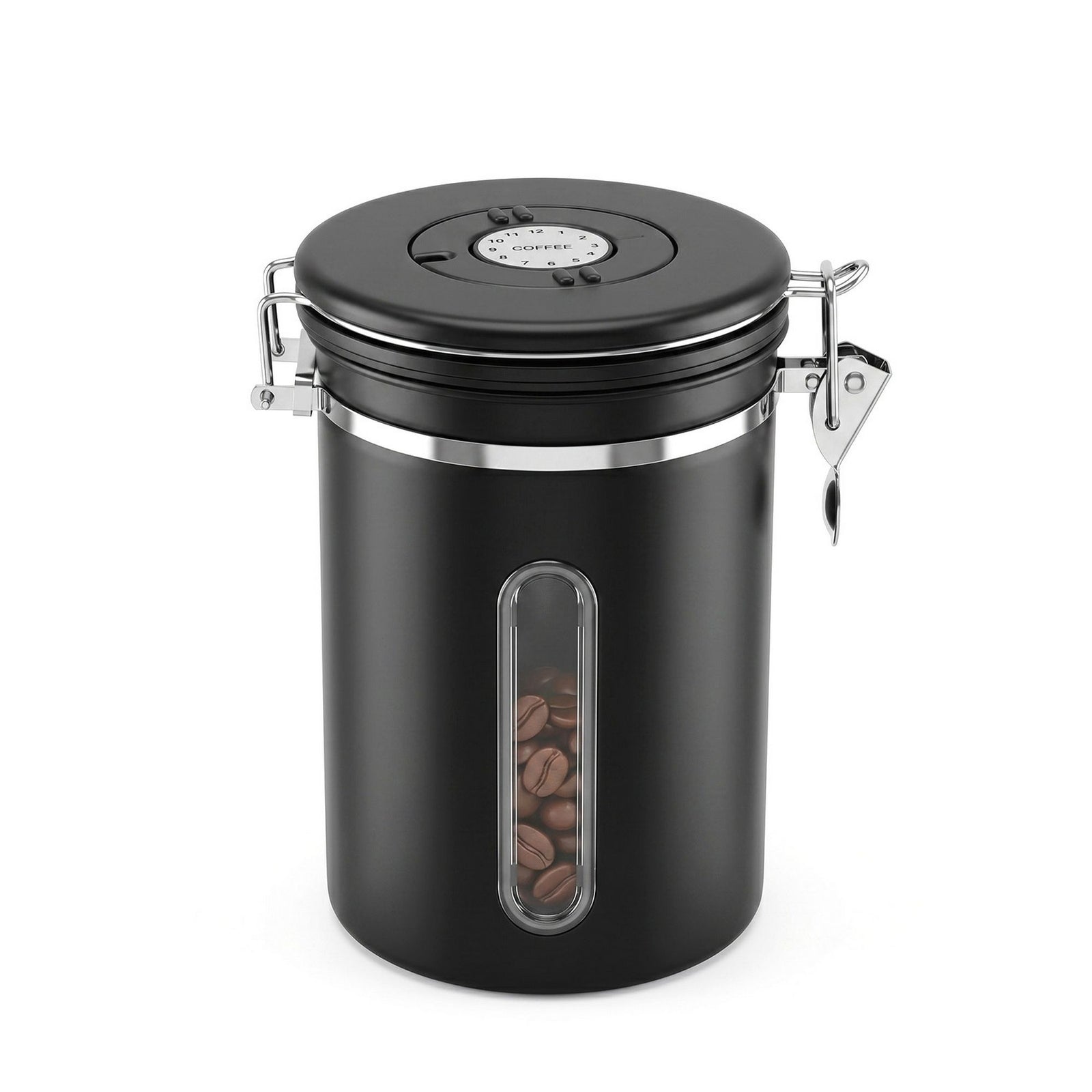 5-Star Chef 1.8L Stainless Steel Coffee Bean Storage Container Coffee Canister