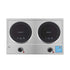 2400W Ceramic Cooktop – 2‑Zone Infrared, Knob Control, Black Glass