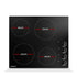 60cm Ceramic Cooktop – 4 Zones, 6000W, Knob Controls, Built‑In, Black