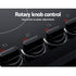 60cm Ceramic Cooktop – 4 Zones, 6000W, Knob Controls, Built‑In, Black