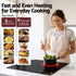 Ceramic Cooktop 5 Zones – 7600W, Touch Control, Dual Zone, Black Glass