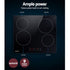60cm Ceramic Cooktop – 4 Zones, Touch Control, 6000W, Black Glass