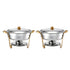 5-Star Chef 5L Chafing Dish Set 2-Pack, Food Warmer Catering Server Buffet