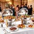 5-Star Chef 5L Chafing Dish Set 2-Pack, Food Warmer Catering Server Buffet