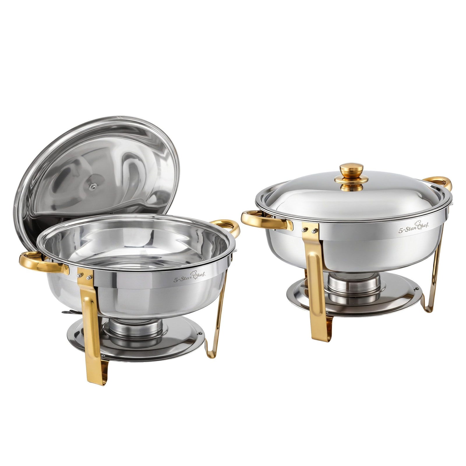 5-Star Chef 5L Chafing Dish Set 2-Pack, Food Warmer Catering Server Buffet