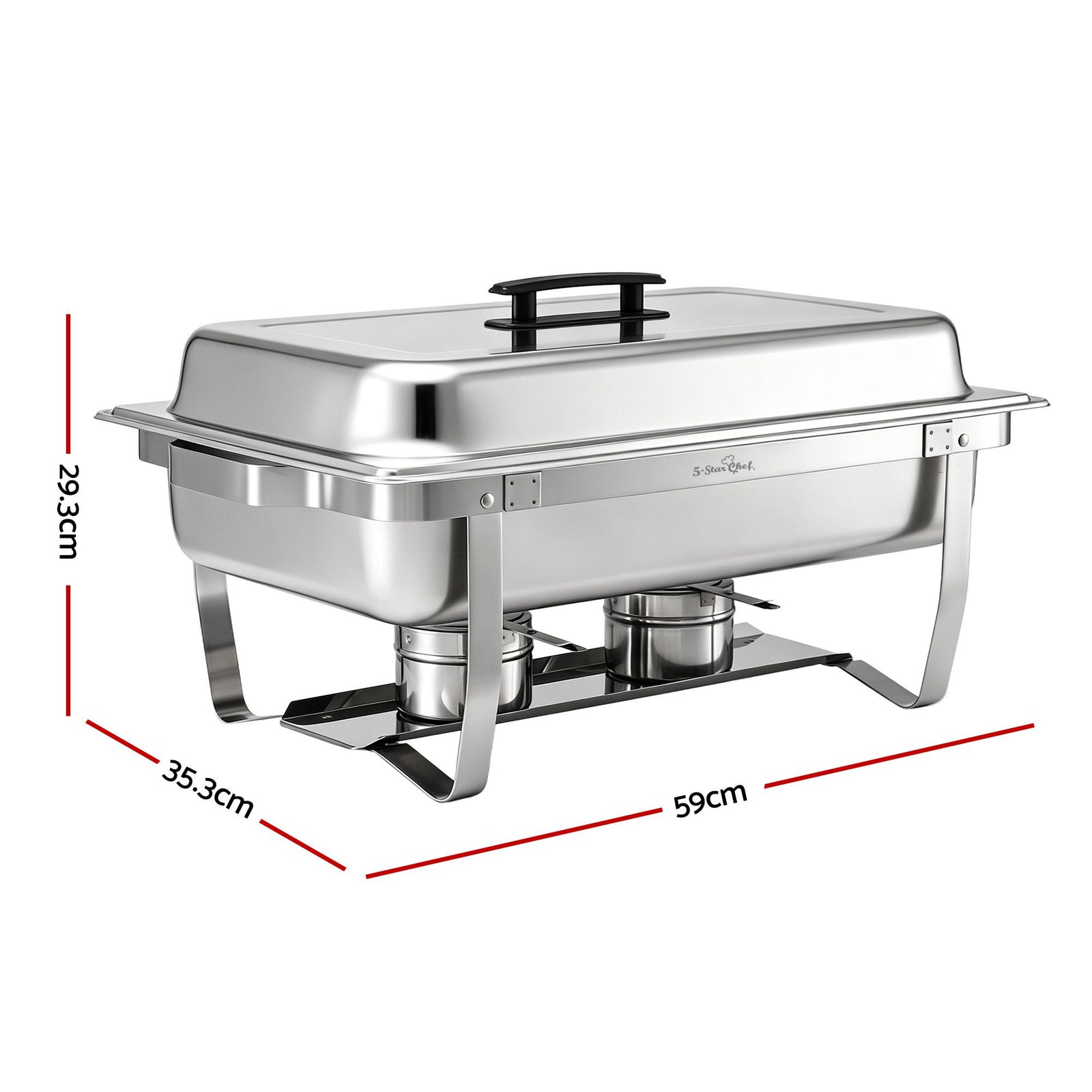 Chafing Dish 7.5L 3-Pan Buffet Warmer Food Warmer Catering Server