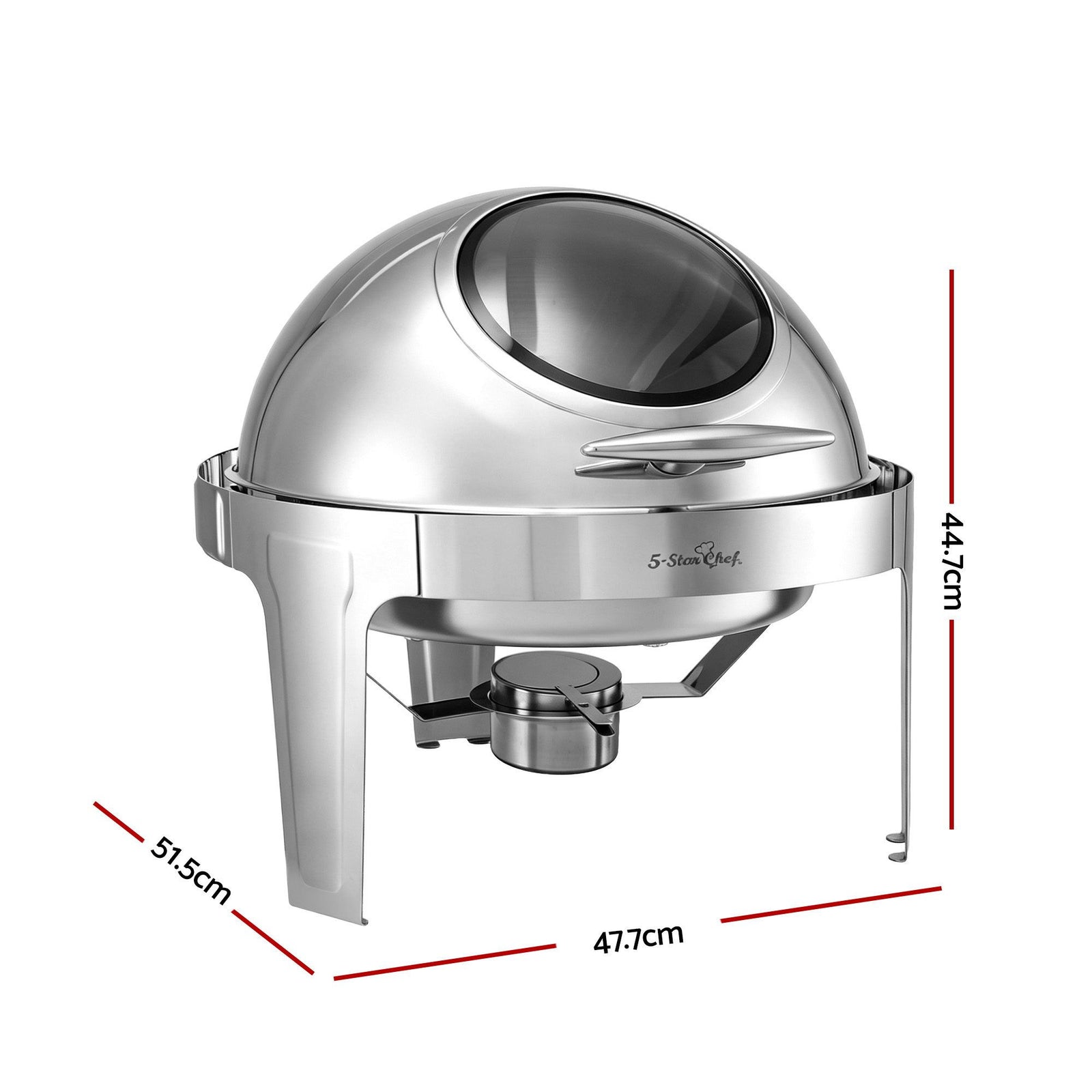5-Star Chef 9L Chafing Dish Buffet Warmer Food Warmer Catering Server Round